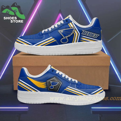 St. Louis Blues Team Air Sneakers  – Custom Air Force 1 Shoes RBAF162