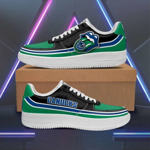 Vancouver Canucks x Rolling Stones Lips Custom Sneakers