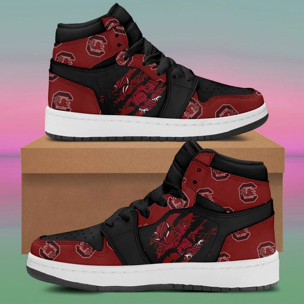South Carolina Gamecocks Sneaker Boots - Custom Jordan 1 High Shoes Form