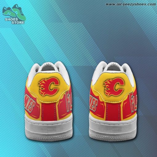 Calgary Flames Casual Sneaker – Air Force 1 Style Shoes