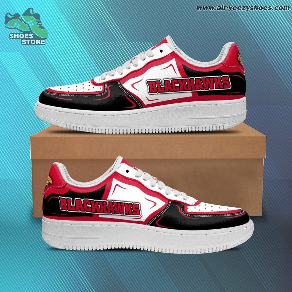 Chicago Blackhawks Casual Sneaker - Air Force 1 Style Shoes