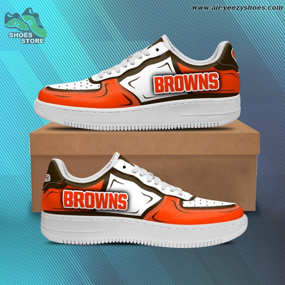 Cleveland Browns Football Casual Sneaker - Air Force 1 Style Shoes