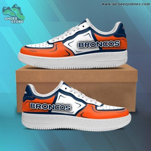 Denver Broncos Casual Sneaker – Air Force 1 Style Shoes