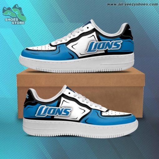 Detroit Lions Football Casual Sneaker – Air Force 1 Style Shoes