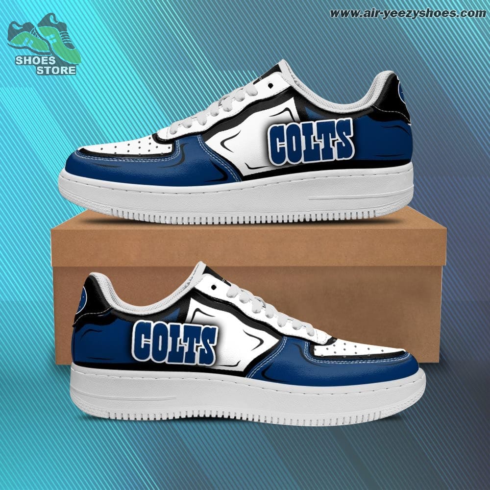 Indianapolis Colts Football Casual Sneaker - Air Force 1 Style Shoes