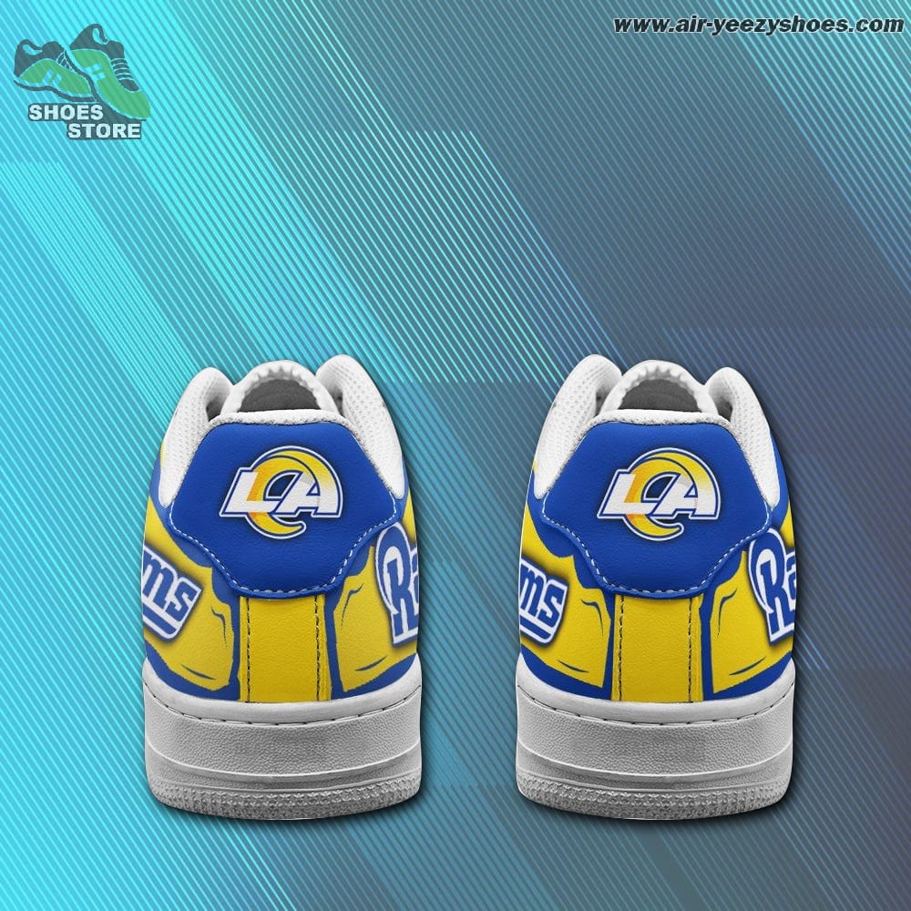 Los Angeles Rams Casual Sneaker - Air Force 1 Style Shoes