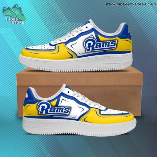 Los Angeles Rams Casual Sneaker – Air Force 1 Style Shoes