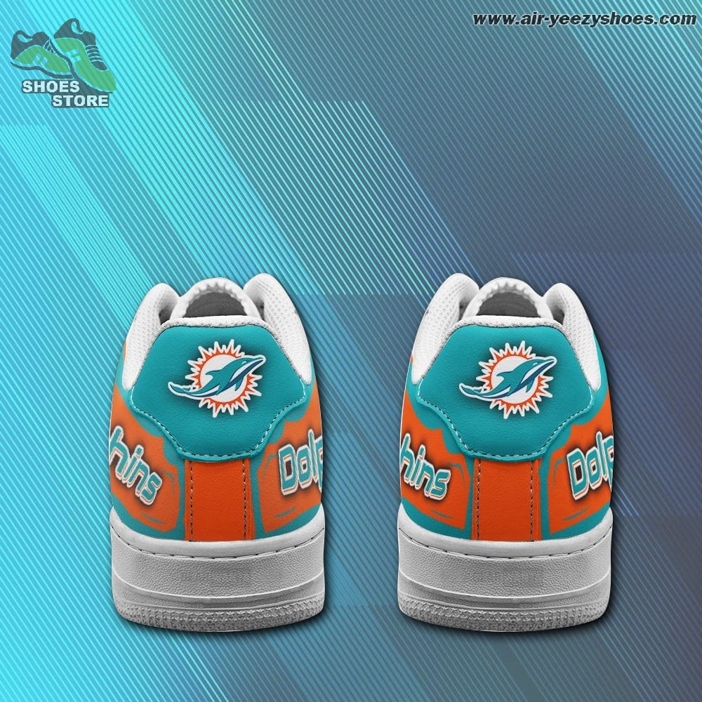 Miami Dolphins Casual Sneaker - Air Force 1 Style Shoes