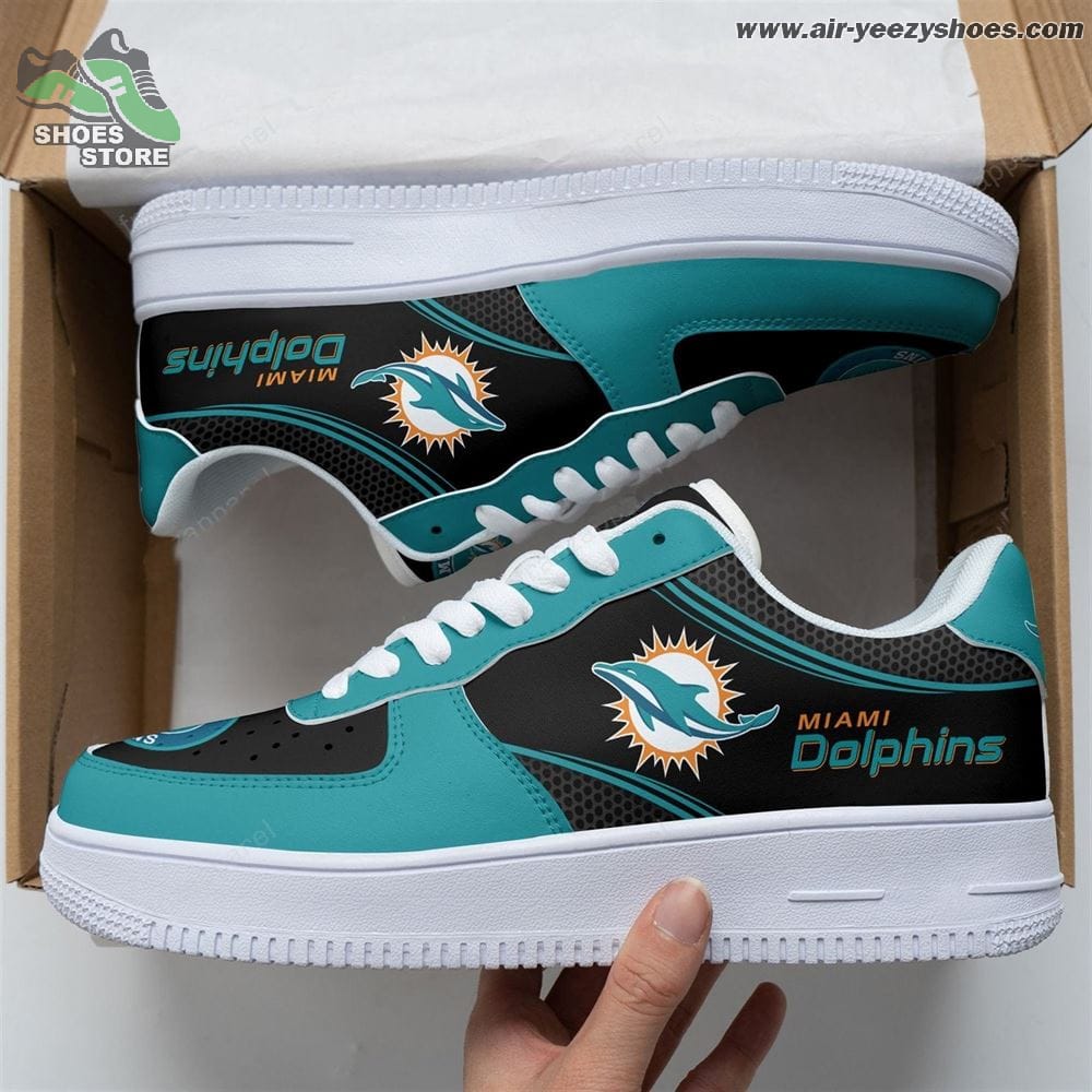 Miami Dolphins Football Air Sneaker Custom Force Shoes