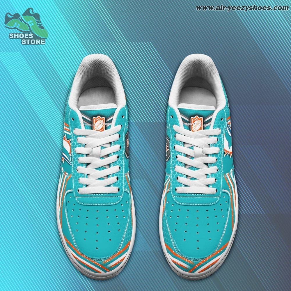 Miami Dolphins Football Sneaker - Custom AF 1 Shoes