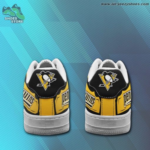 Pittsburgh Penguins Casual Sneaker – Air Force 1 Style Shoes