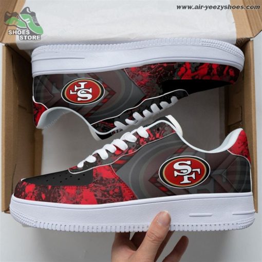 San Francisco 49ers Air Force Sneakers – Custom Shoes