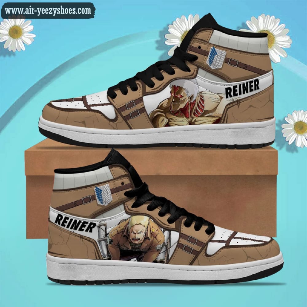 Attack On Titan Reiner Braun Anime Synthetic Leather Stitching Shoes - Custom Sneakers