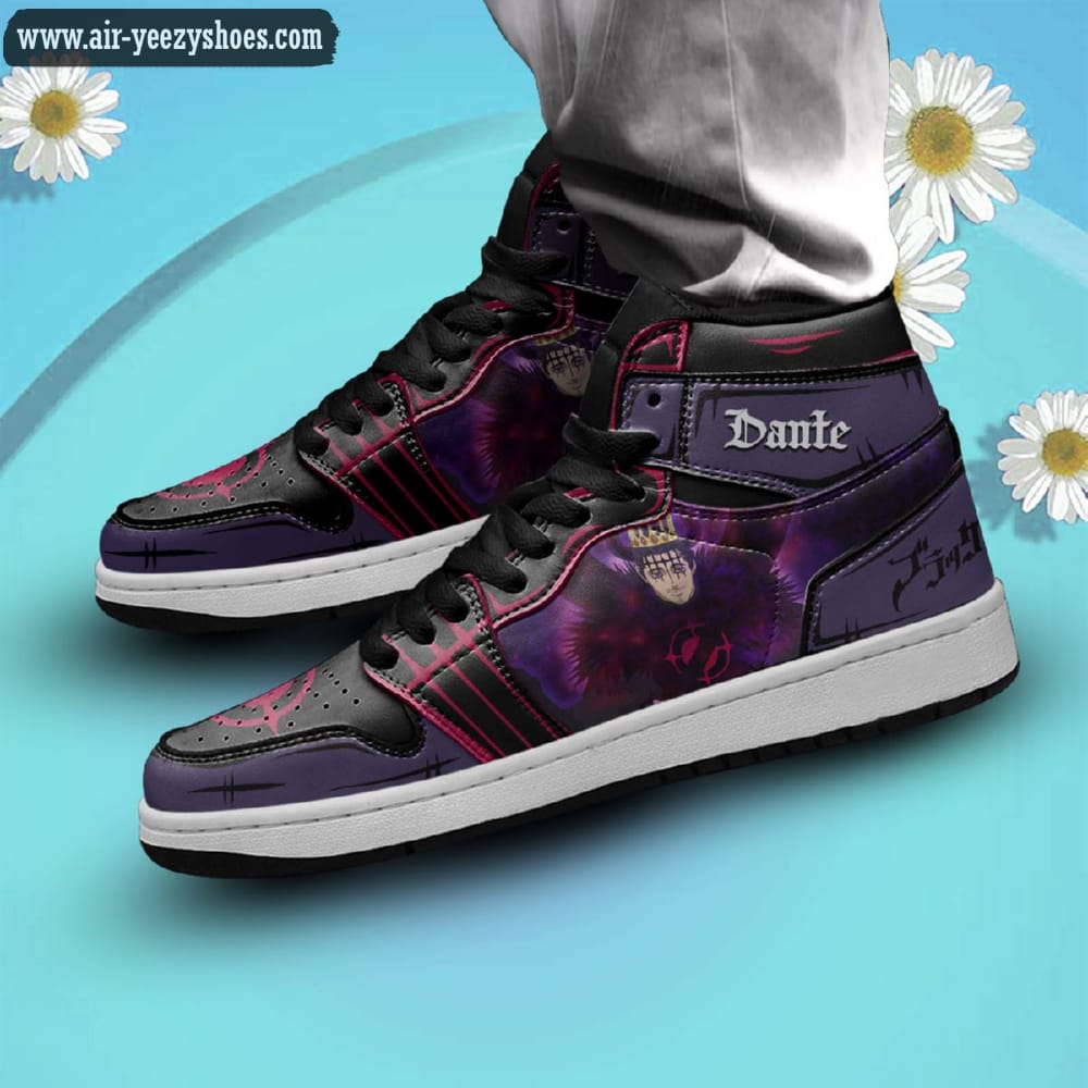 Black Clover Dante Zogratis Anime Synthetic Leather Stitching Shoes - Custom Sneakers