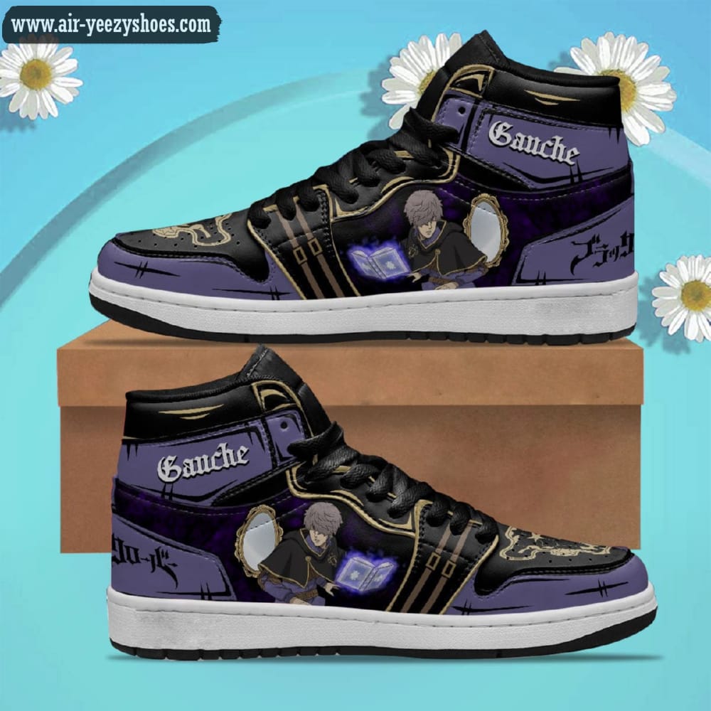 Black Clover Gauche Adlai Anime Synthetic Leather Stitching Shoes - Custom Sneakers
