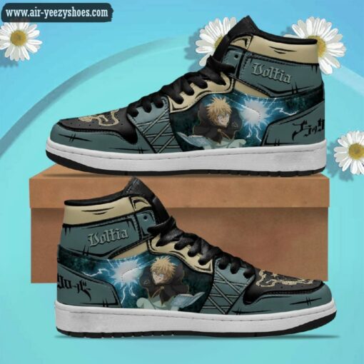 Black Clover Luck Voltia Anime Synthetic Leather Stitching Shoes – Custom Sneakers