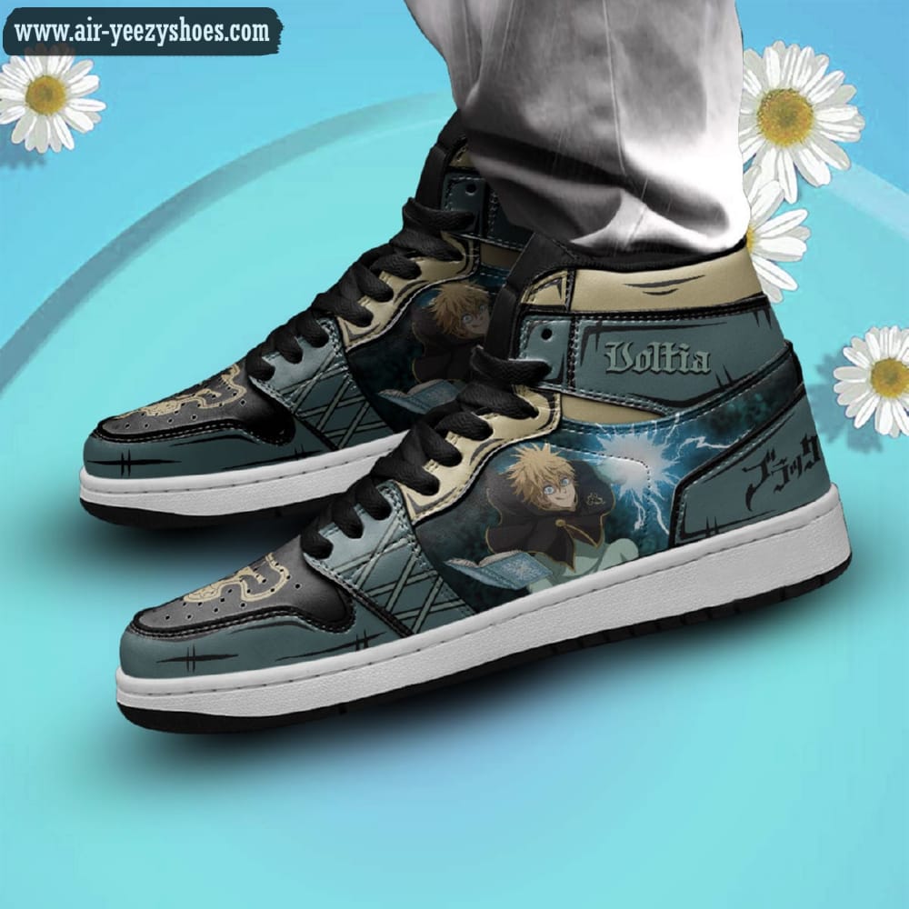 Black Clover Luck Voltia Anime Synthetic Leather Stitching Shoes - Custom Sneakers