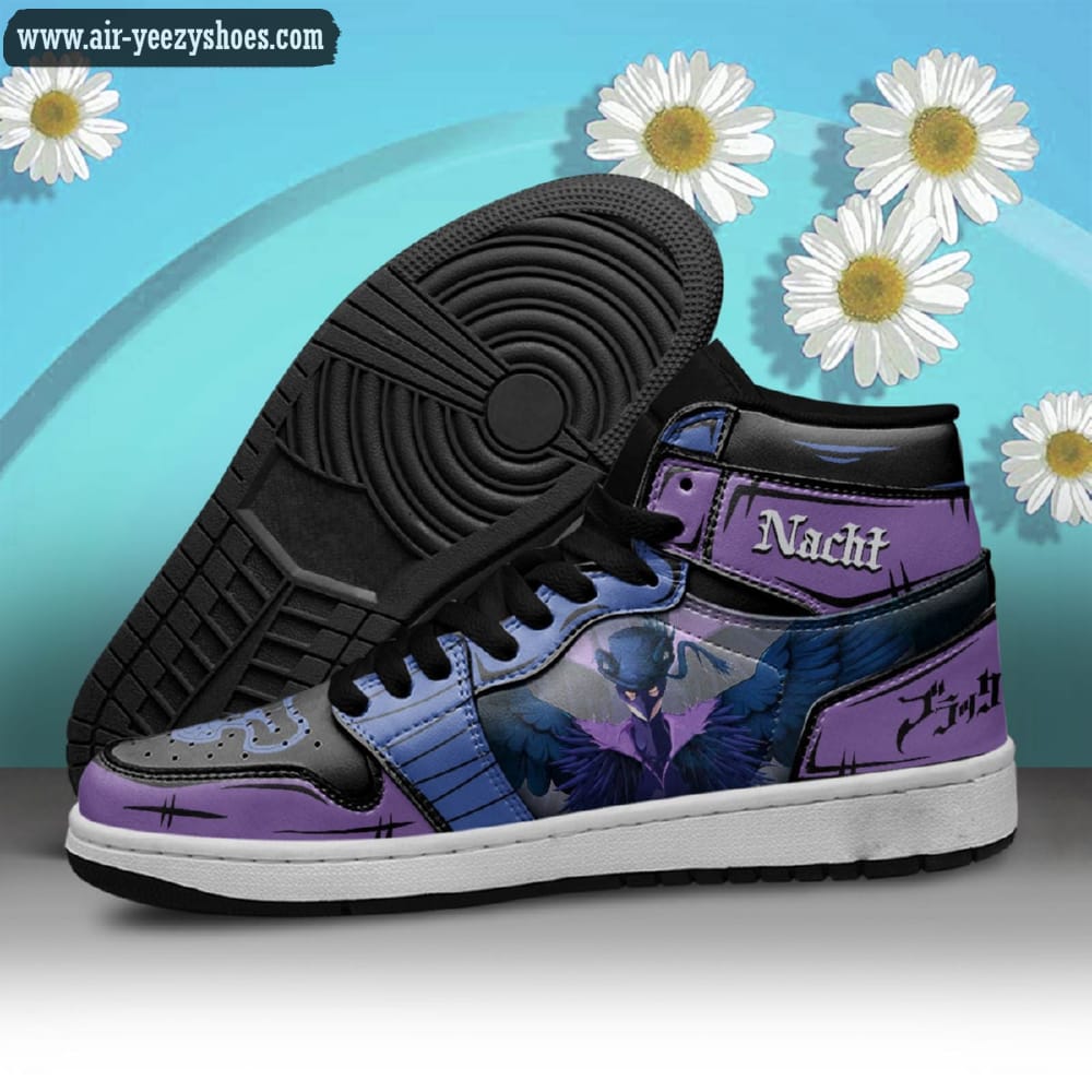 Black Clover Nacht Faust Anime Synthetic Leather Stitching Shoes - Custom Sneakers