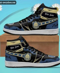 blue rose jordan 1 high sneakers black clover anime shoes 1 doaKh