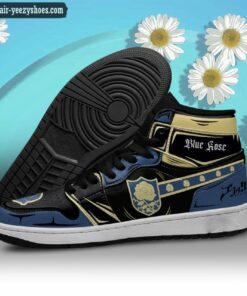 blue rose jordan 1 high sneakers black clover anime shoes 3 4vPvX