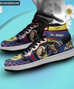 bnha jordan 1 high sneakers my hero academia all might anime shoes 2 bT52d