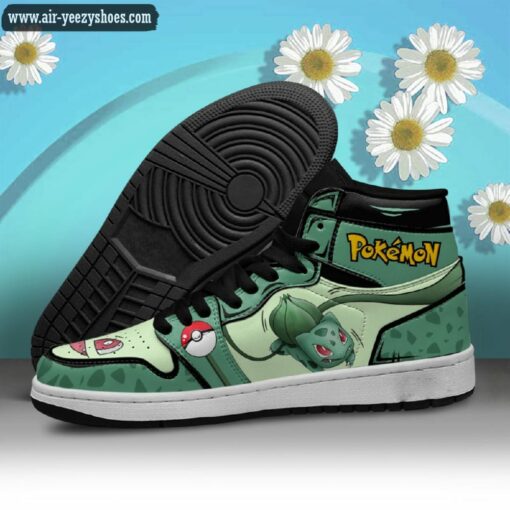 Bulbasaur Pokemon Anime Synthetic Leather Stitching Shoes – Custom Sneakers