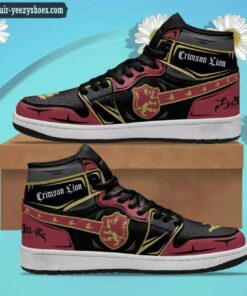 crimson lion jordan 1 high sneakers black clover anime shoes 1 Xy9yt