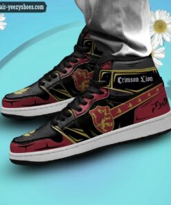 crimson lion jordan 1 high sneakers black clover anime shoes 2 wVuJG