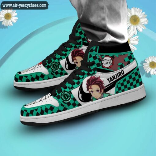 Demon Slayer Tanjiro Anime Synthetic Leather Stitching Shoes – Custom Sneakers