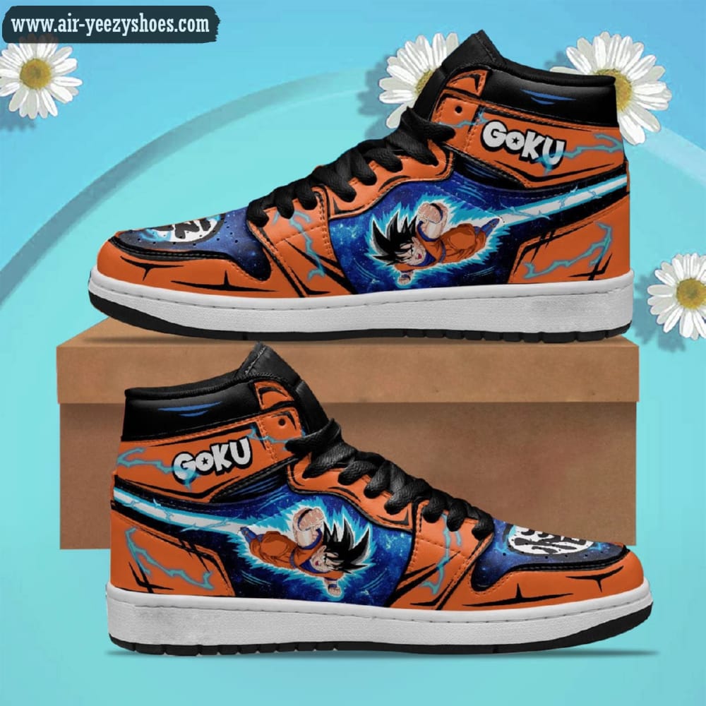 Dragon Ball Son Goku Flying Anime Synthetic Leather Stitching Shoes - Custom Sneakers