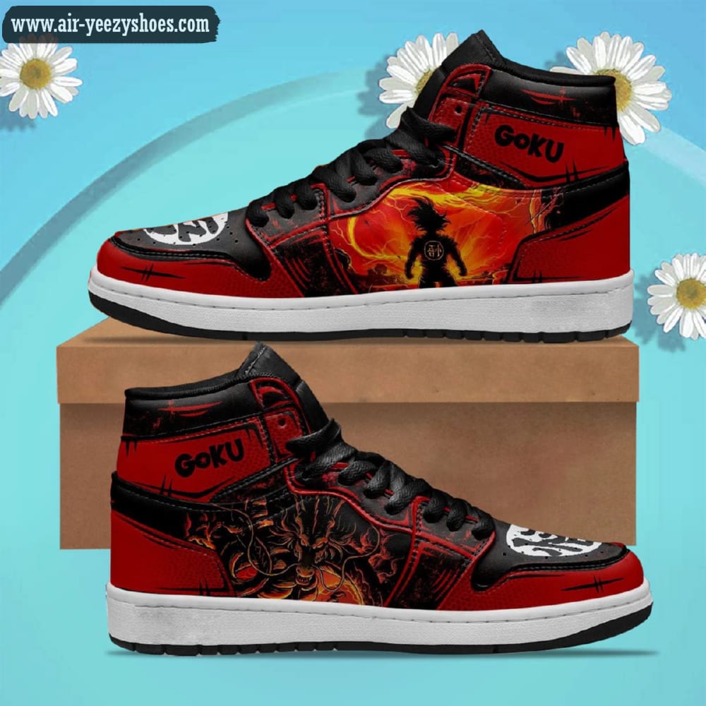 Dragon Ball Son Goku Shenron Dragon Anime Synthetic Leather Stitching Shoes - Custom Sneakers