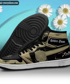 golden dawn jordan 1 high sneakers black clover anime shoes 3 bdmaO