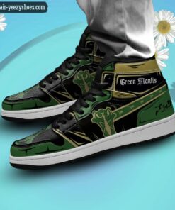 green mantis jordan 1 high sneakers black clover anime shoes 2 qAFJD