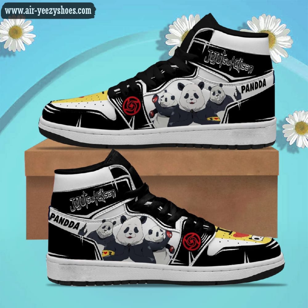 Jujutsu Kaisen Panda Anime Synthetic Leather Stitching Shoes - Custom Sneakers