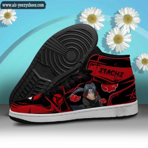 Naruto Akatsuki Itachi Uchiha Anime Synthetic Leather Stitching Shoes – Custom Sneakers