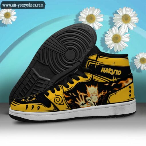 Naruto Bijuu Mode Anime Synthetic Leather Stitching Shoes – Custom Sneakers