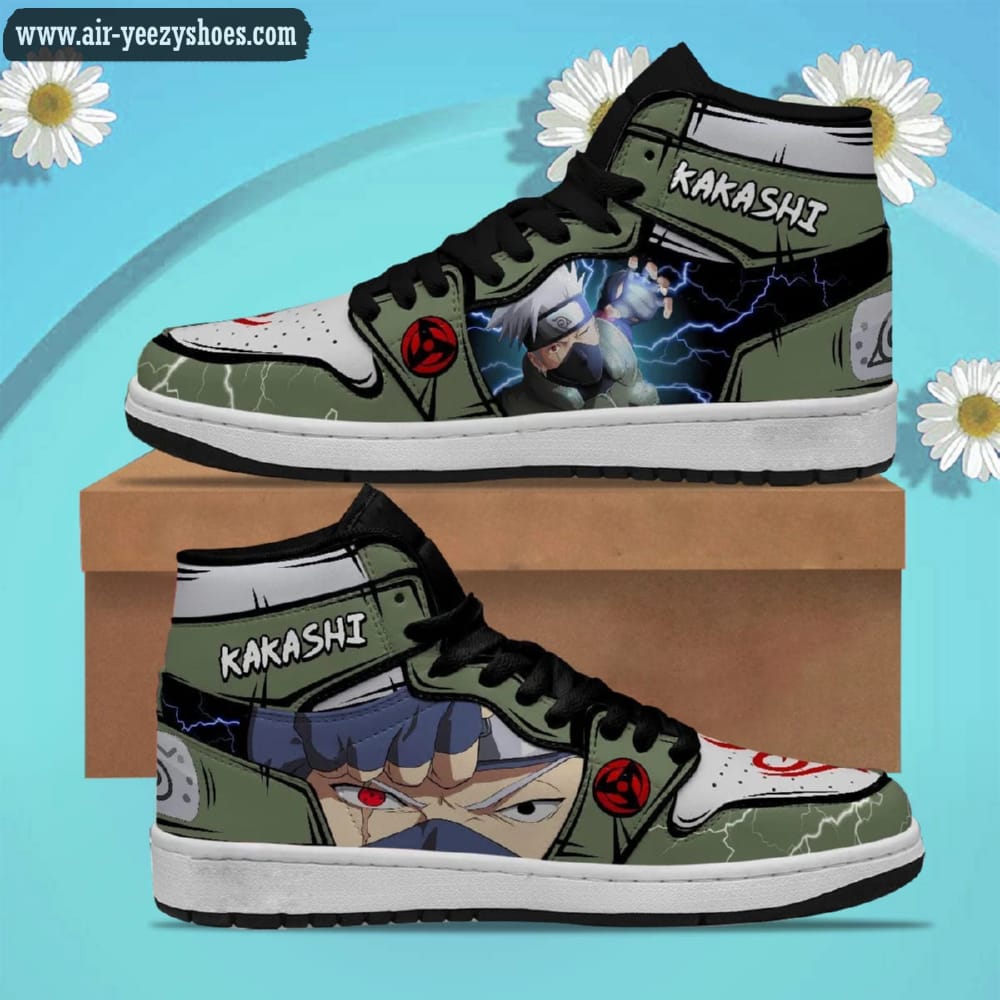 Naruto Kakashi Anime Synthetic Leather Stitching Shoes - Custom Sneakers