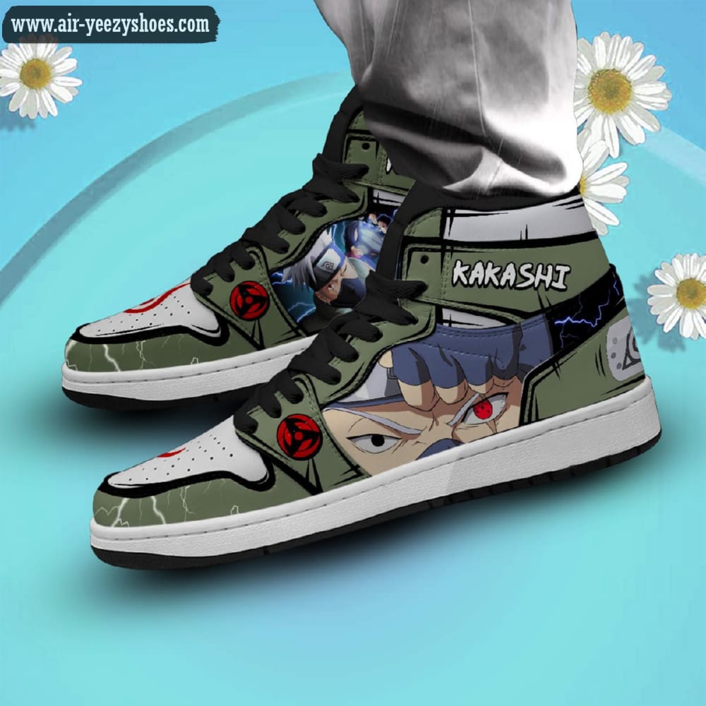 Naruto Kakashi Anime Synthetic Leather Stitching Shoes - Custom Sneakers