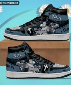 nozel silva jordan 1 high sneakers black clover anime shoes 1 GJX1E