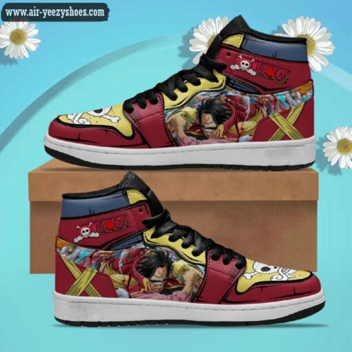 One Piece Gol D Roger Anime Synthetic Leather Stitching Shoes – Custom Sneakers