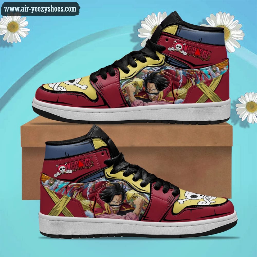 One Piece Gol D Roger Anime Synthetic Leather Stitching Shoes - Custom Sneakers