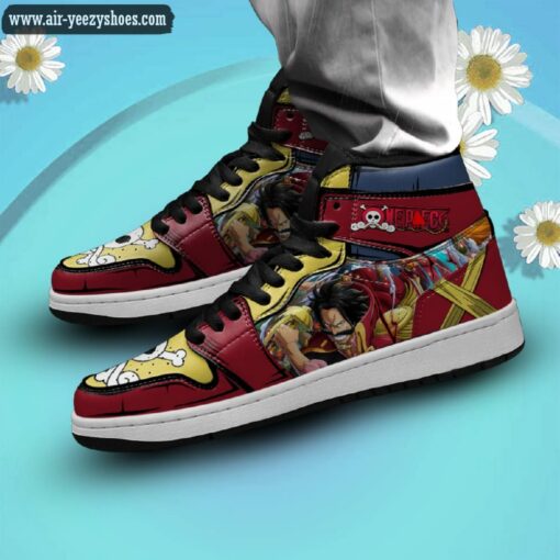 One Piece Gol D Roger Anime Synthetic Leather Stitching Shoes – Custom Sneakers