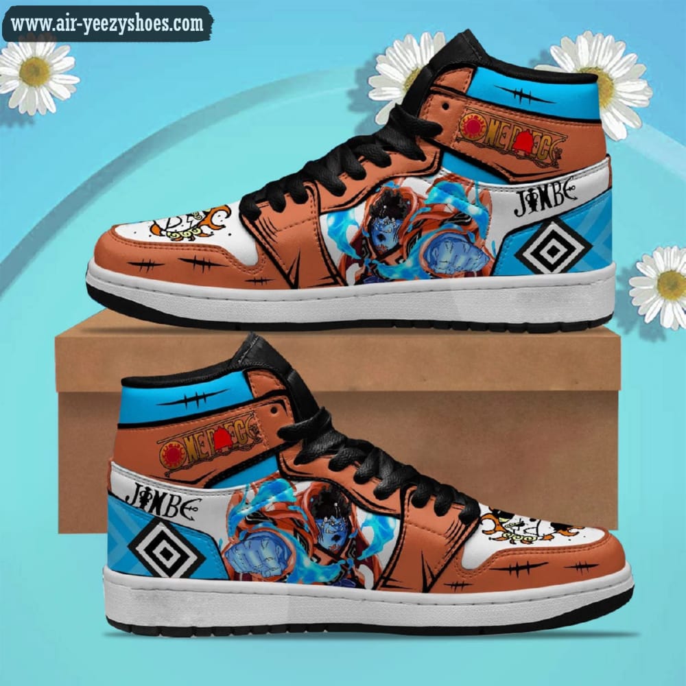 One Piece Jinbe Anime Synthetic Leather Stitching Shoes - Custom Sneakers