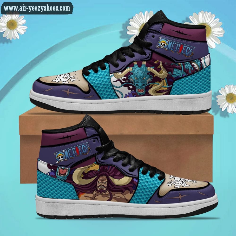 One Piece Kaido Anime Synthetic Leather Stitching Shoes - Custom Sneakers