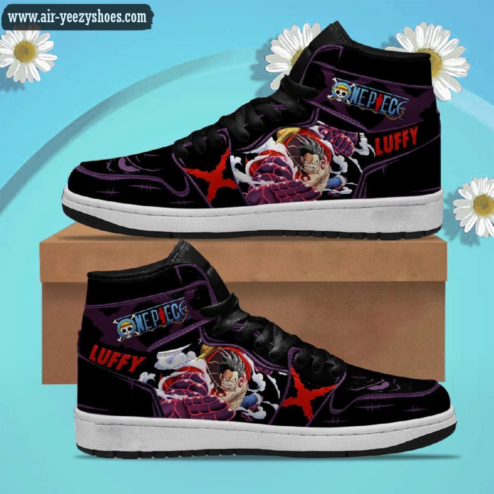 One Piece Monkey D.Luffy Gear 4 Snake Man Anime Synthetic Leather Stitching Shoes - Custom Sneakers