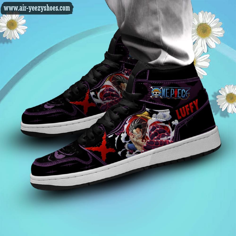One Piece Monkey D.Luffy Gear 4 Snake Man Anime Synthetic Leather Stitching Shoes - Custom Sneakers