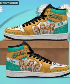 one piece nami jordan 1 high sneakers anime shoes 1 zpyvV