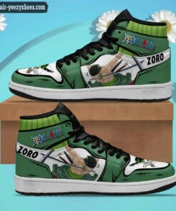 one piece roronoa zoro jordan 1 high sneakers anime shoes 1 VOeus