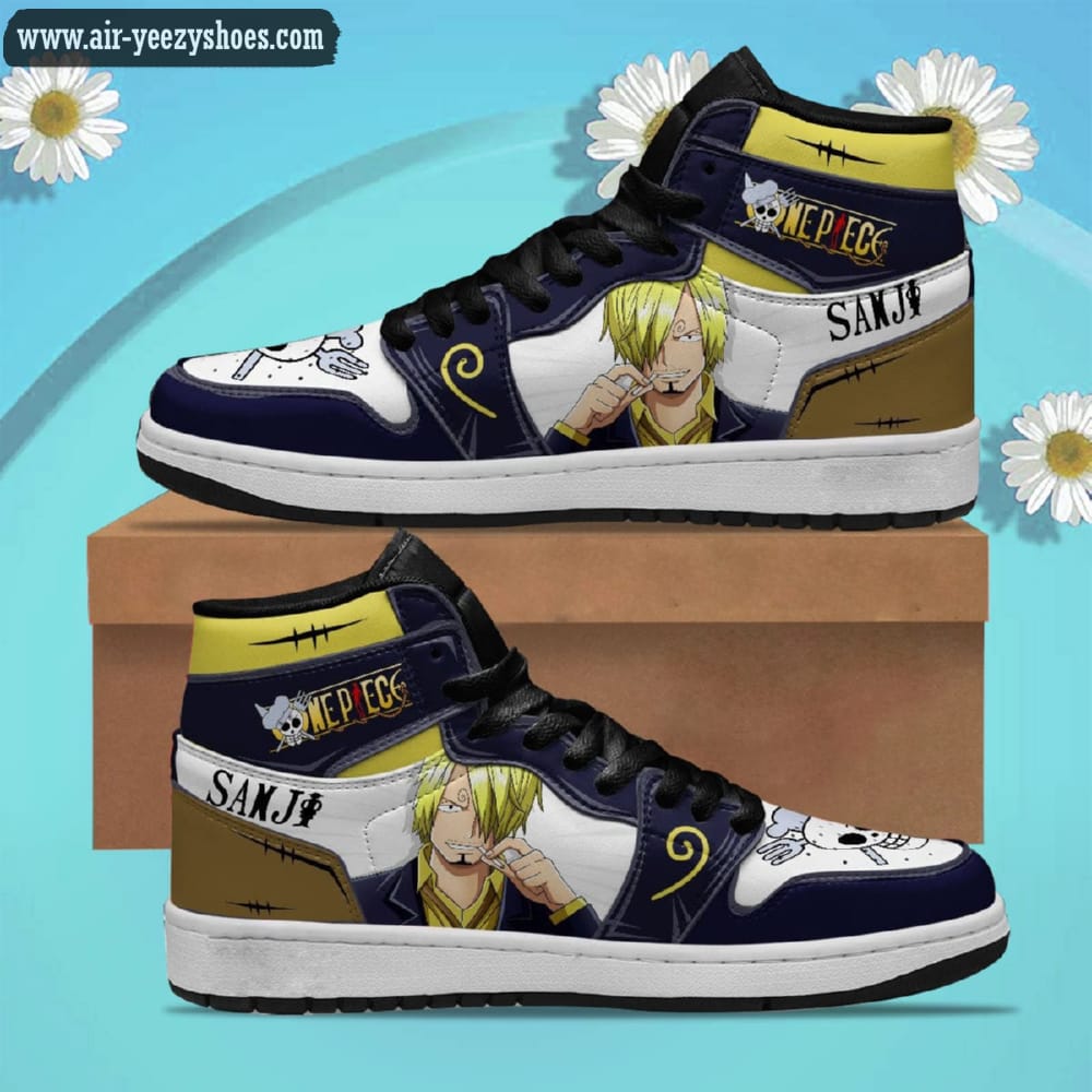 One Piece Sanji Anime Synthetic Leather Stitching Shoes - Custom Sneakers