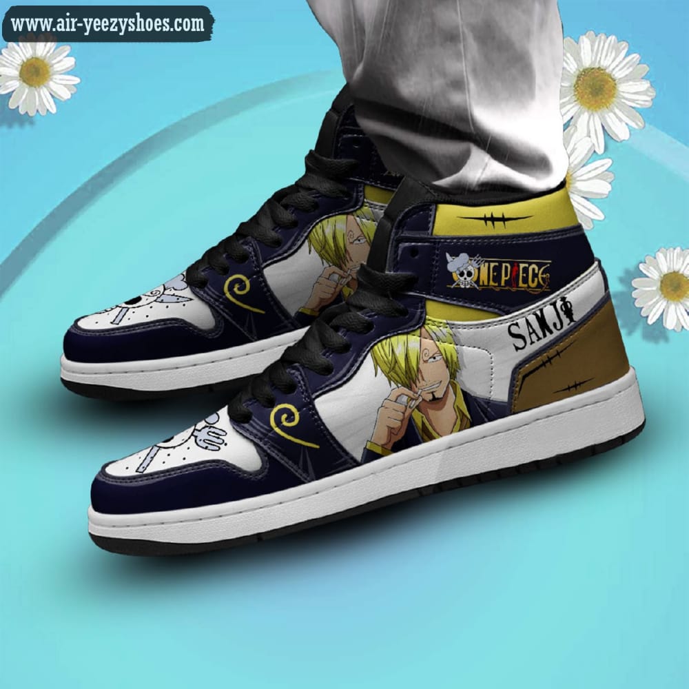 One Piece Sanji Anime Synthetic Leather Stitching Shoes - Custom Sneakers